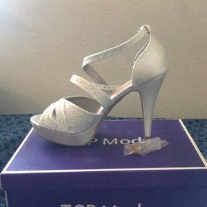 Silver sparkly shoes